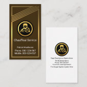 Stunning Gold Stripes Frame Chauffeur 名刺 (正面/裏面)