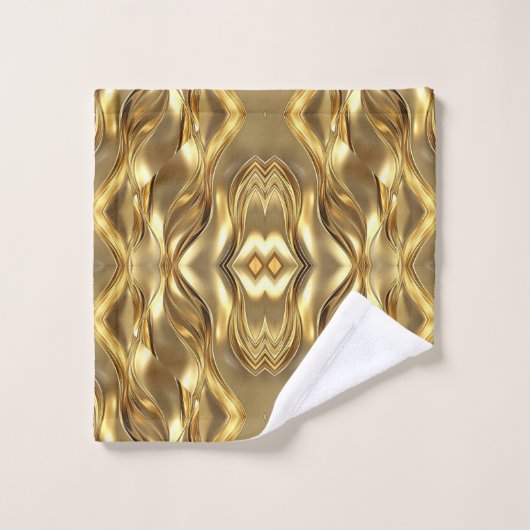 Stunning Golden abstract design バスタオルセット (ウォッシュタオル)