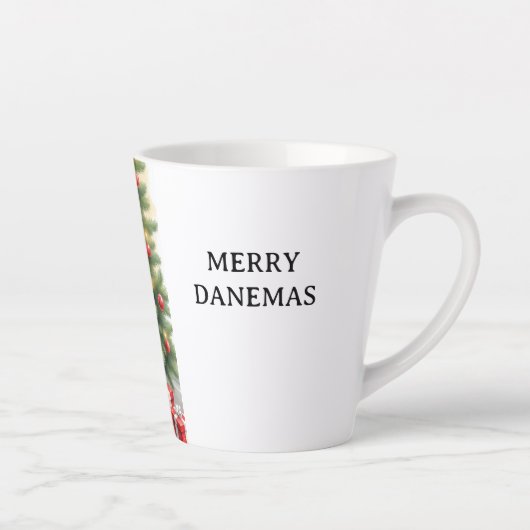 Stunning Great Dane Christmas  カフェラテマグ (右)