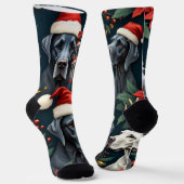 Stunning Great Dane Christmas  ソックス (傾斜あり)