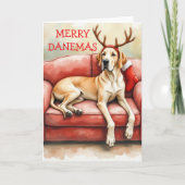 Stunning Great Dane Christmas Card カード (正面)