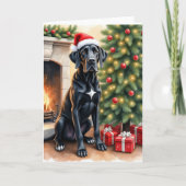 Stunning Great Dane Christmas Card カード (正面)
