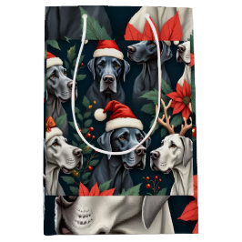 Stunning Great Dane Christmas Gift Bag ミディアムペーパーバッグ