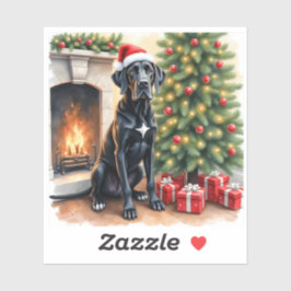 Stunning Great Dane Christmas sticker シール