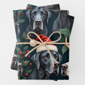 Stunning Great Dane Christmas wrapping paper ラッピングペーパーシート (インサイチュ)