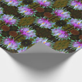 Stunning Magenta and Lime Green Cactus Dahlia ラッピングペーパー (角)