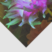 Stunning Magenta and Lime Green Cactus Dahlia 薄葉紙 (詳細)