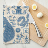 Stunning Mahjong Toile Kitchen Towel キッチンタオル (四つ折り)