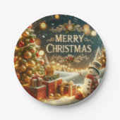 stunning Merry Christmas ペーパープレート (正面)