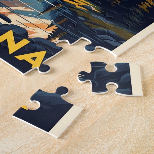 Stunning Montana Landscape ジグソーパズル (側面)