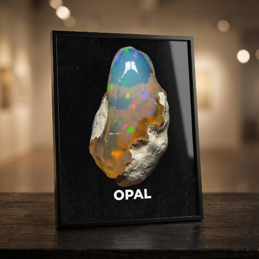 Stunning Natural Opal Gemstone ポスター