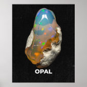 Stunning Natural Opal Gemstone ポスター (正面)