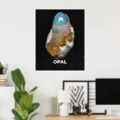 Stunning Natural Opal Gemstone ポスター (ホームオフィス)