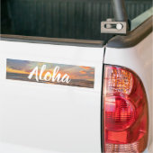 Stunning Orange Maui Sunset Aloha バンパーステッカー (トラック上)