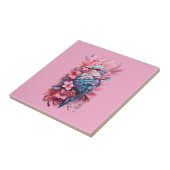 Stunning Pastel Hummingbird Floral タイル (側面)