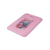 Stunning Pastel Hummingbird Floral バスマット (アングル)