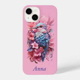 Stunning Pastel Hummingbird Floral iPhone 14ケース