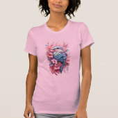 Stunning Pastel Hummingbird Floral Tシャツ (正面)