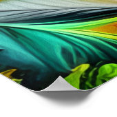 Stunning peacock with magnificent tail feathers ポスター (角)