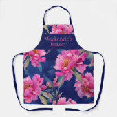Stunning Pink Floral Bloom Personalized エプロン (正面)