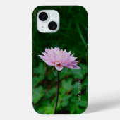 Stunning Pink Flower Personalized Name Case-Mate iPhoneケース (裏面)