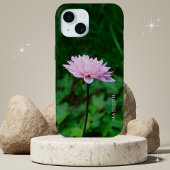 Stunning Pink Flower Personalized Name Case-Mate iPhoneケース