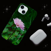 Stunning Pink Flower Personalized Name Case-Mate iPhoneケース