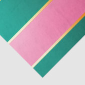 Stunning Pink & Green Modern Stripes 薄葉紙 (詳細)