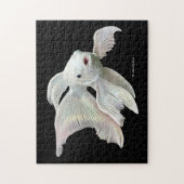 Stunning Platinum Butterfly Koi Carp ジグソーパズル (縦)