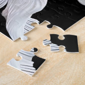 Stunning Platinum Butterfly Koi Carp ジグソーパズル (側面)