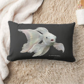 Stunning Platinum Butterfly Koi Carp ランバークッション (ブランケット)