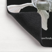 Stunning Platinum Butterfly Koi Carp Fish マウスパッド (コーナー)