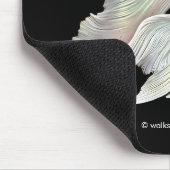 Stunning Platinum Butterfly Koi Carp Fish マウスパッド (コーナー)