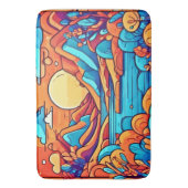 Stunning Rainbow Cartoonish Forest バスマット (正面縦)