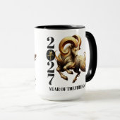 Stunning Red Gold Chinese Year of Fire Goat 2027 マグカップ (正面右)
