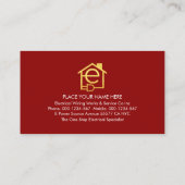 Stunning Red Translucent Electrician Signage 名刺 (裏面)