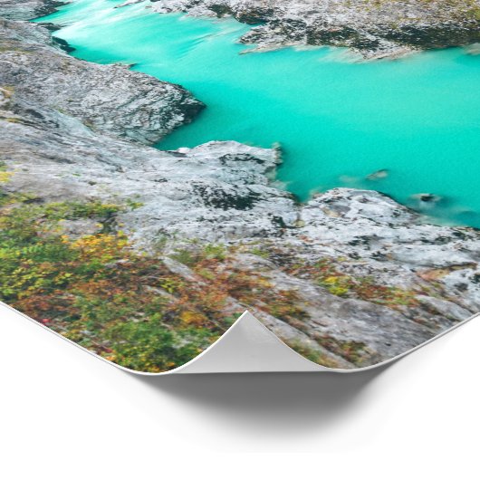 Stunning river Soča Napolen bridge, Slovenia ポスター (角)