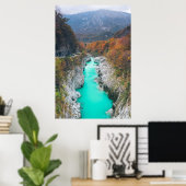 Stunning river Soča Napolen bridge, Slovenia ポスター (ホームオフィス)