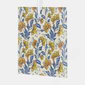 Stunning Seamless Pattern of Flowers and Leaves ガラスオーナメント (正面左)