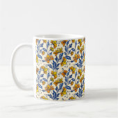 Stunning Seamless Pattern of Flowers and Leaves コーヒーマグカップ (左)