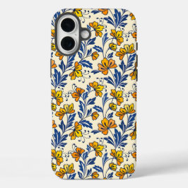 Stunning Seamless Pattern of Flowers and Leaves iPhone 16 Plusケース