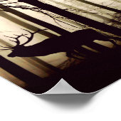 Stunning silhouette of stag, wild boars following ポスター (角)