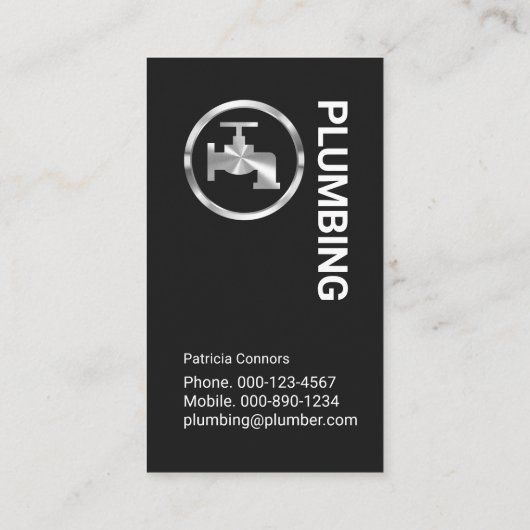 Stunning Silver Plumbing Frame 名刺 (裏面)