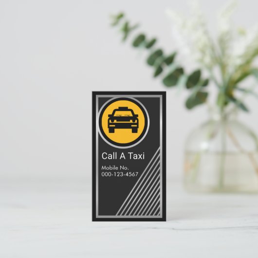 Stunning Silver Taxi Frame Driving 名刺 (スタンド正面)