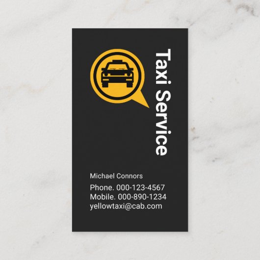 Stunning Silver Taxi Frame Driving 名刺 (裏面)