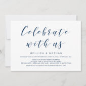 Stunning Sophistication, Navy Blue, Intimate Weddi 招待状 (正面)