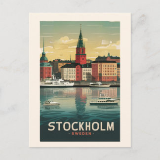 Stunning Stockholm Skyline Postcard ポストカード
