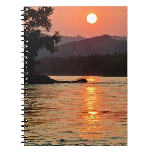 Stunning Sunrise Over Katun River Photo ノートブック (正面)