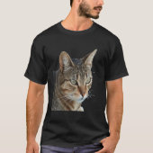 Stunning Tabby Cat Close Up Portrait Vector Tシャツ (正面)