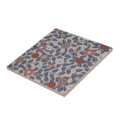 Stunning Teal and Magenta Foliage Pattern  タイル (側面)